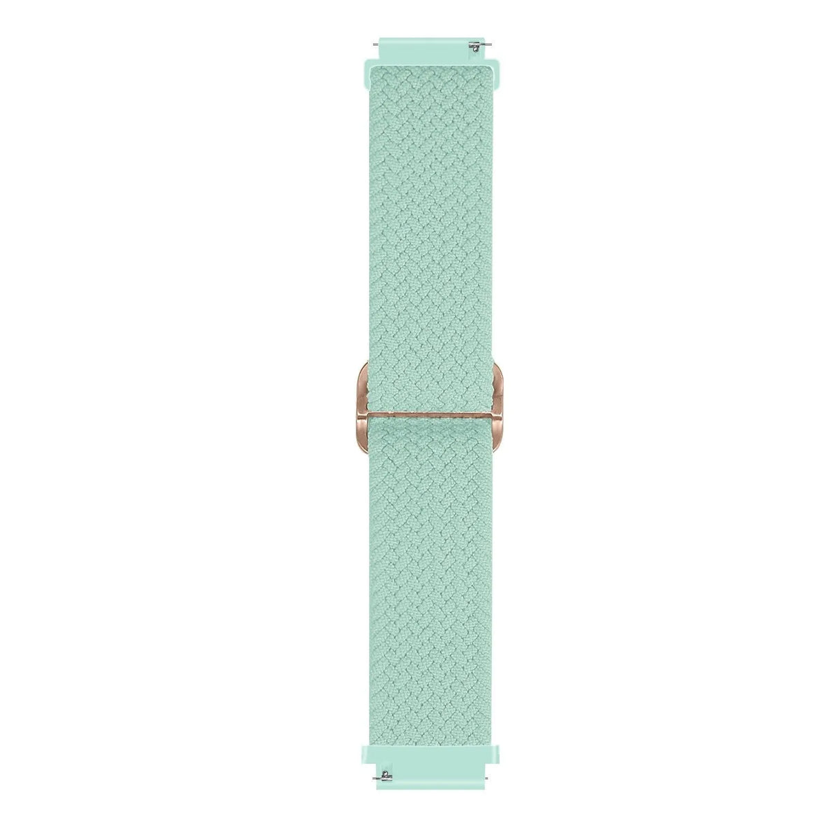 Nylon Adjustable Braided Strap, turquoise, laid flat, joined, direct top view