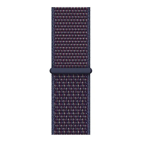 Nylon Strap, indigo blue, laid flat, joined, direct top view