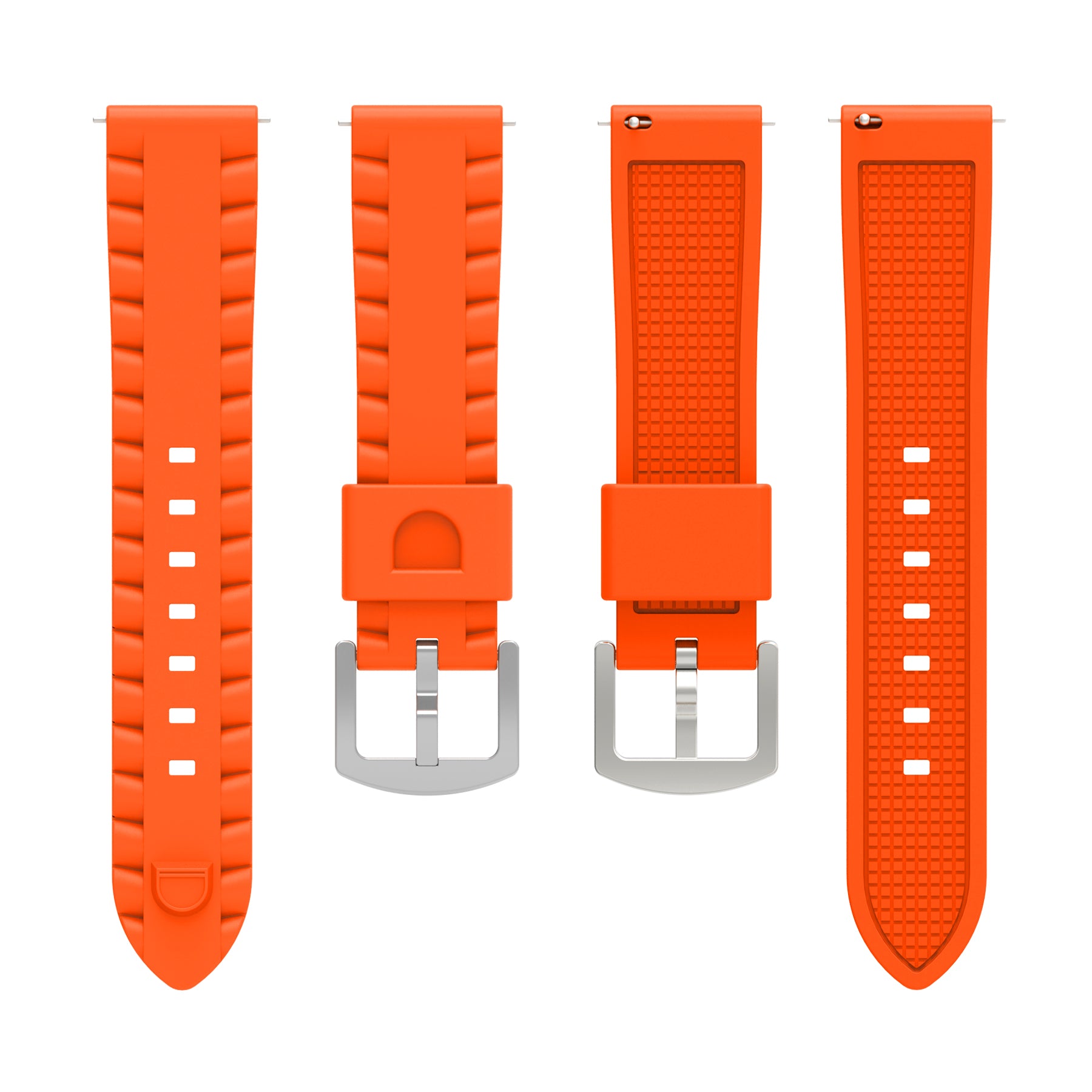 Universal 24mm Gewebtes Silikonarmband (Orange)