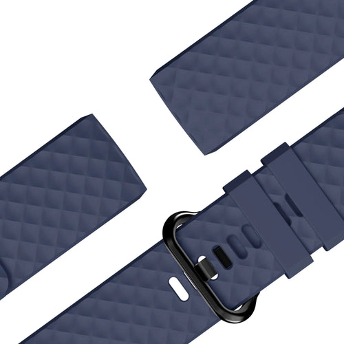 Silicone Strap 'Classic', laid flat, separate parts, top and underside view