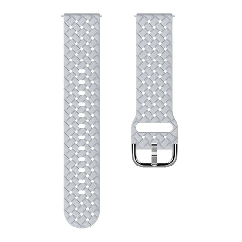 Braided Silicone Strap, laid flat, separate parts, top and underside view
