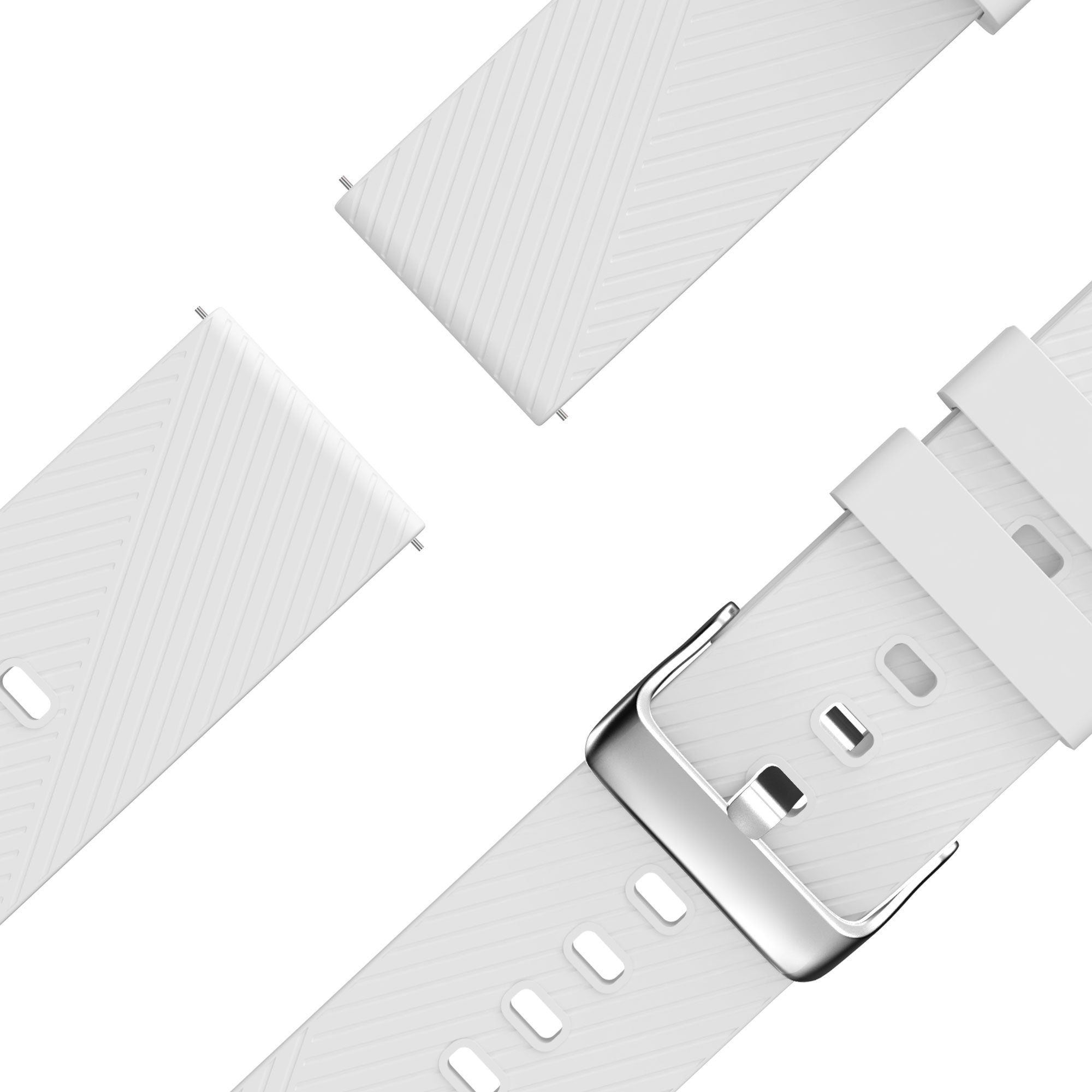 Bandz Huawei Watch 5 - 46mm Silikonarmband 'Deluxe' (Weiß)