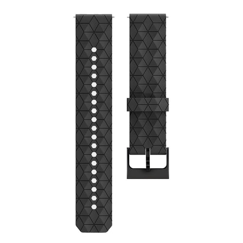 ICE Smart TKS Rectangular 1.41 Silicone Strap Hexagons (Black)