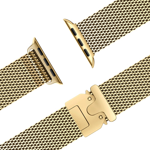 Bandz Apple Watch Ultra Milanese Loop Strap P-Buckle (Gold)