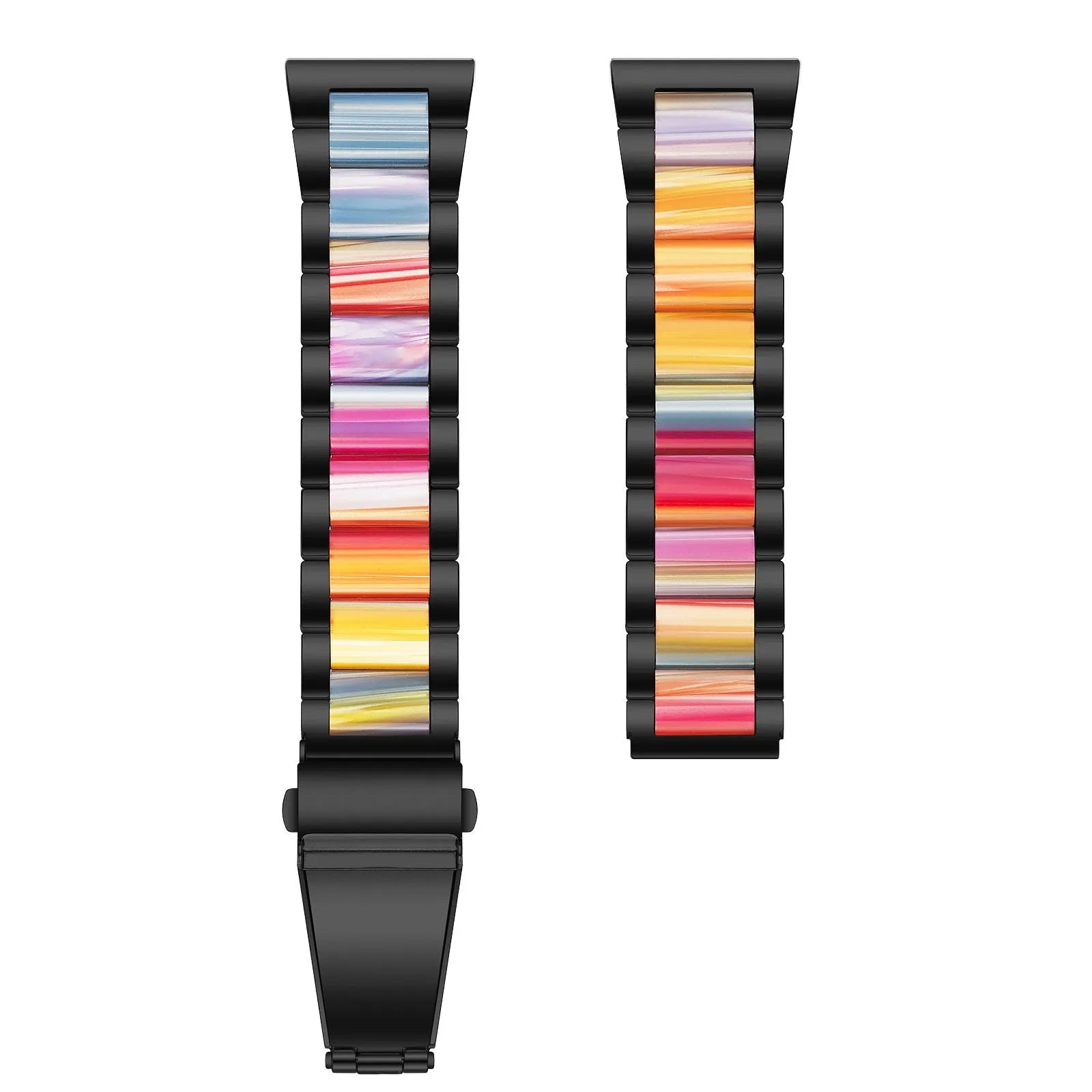 Amazfit GTR Mini Steel Resin Strap (Black/Colourful)