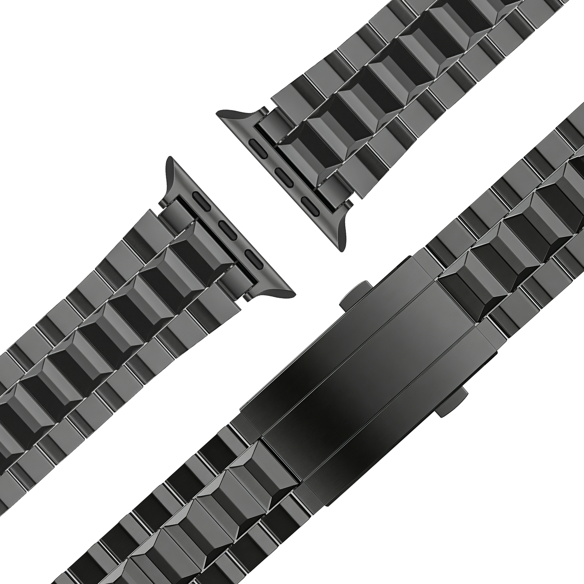 Bandz Apple Watch Ultra Titanarmband 'Deluxe' (Schwarz)