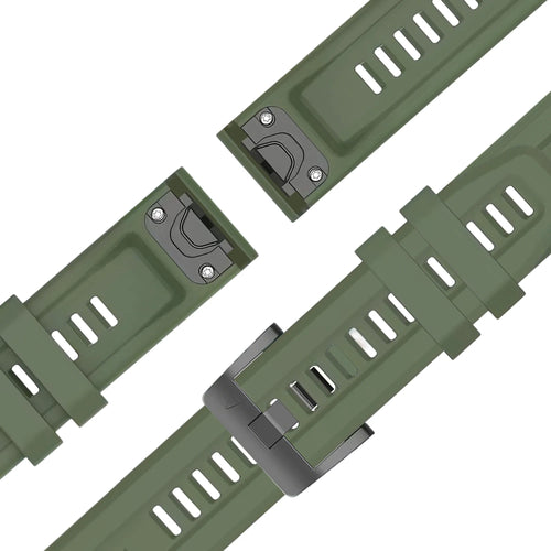 Bandz Garmin Fenix 8 - 43mm Silikonarmband 'Classic' (Grün)