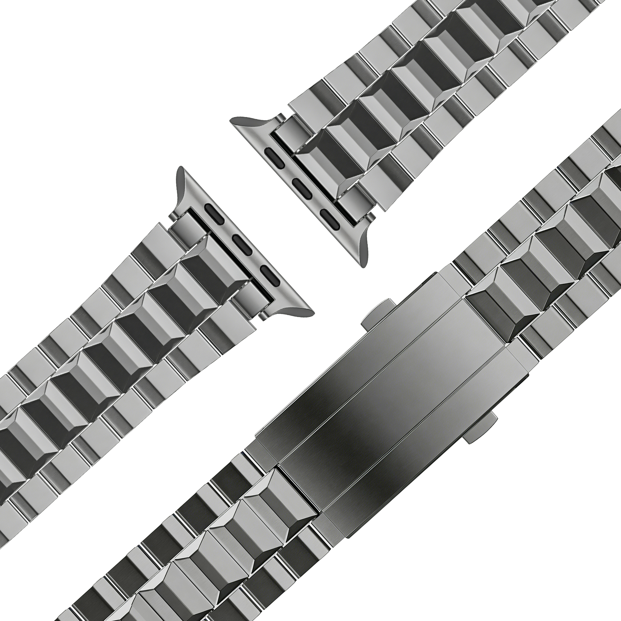 Bandz Apple Watch Ultra Titanarmband 'Deluxe' (Graphit)
