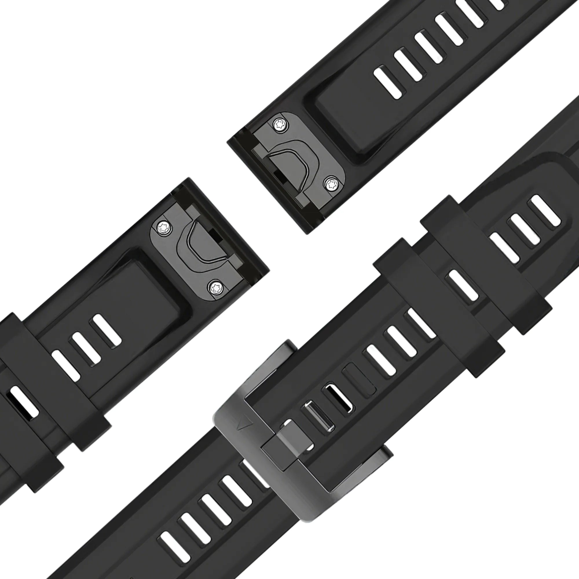 Bandz Garmin Approach S70 - 47mm Silikonarmband 'Classic' (Schwarz)