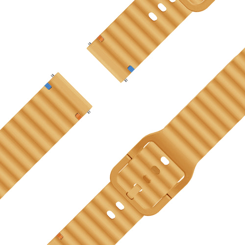 Bandz Garmin Bounce 2 Silicone Strap 'Wave' (Dark Yellow)