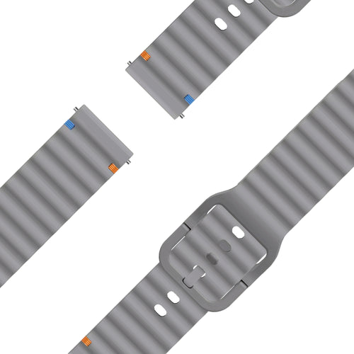 Bandz Garmin Bounce 2 Silicone Strap 'Wave' (Dark Grey)