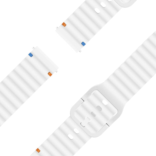 Bandz Garmin Bounce 2 Silikonarmband 'Wave' (Weiß)
