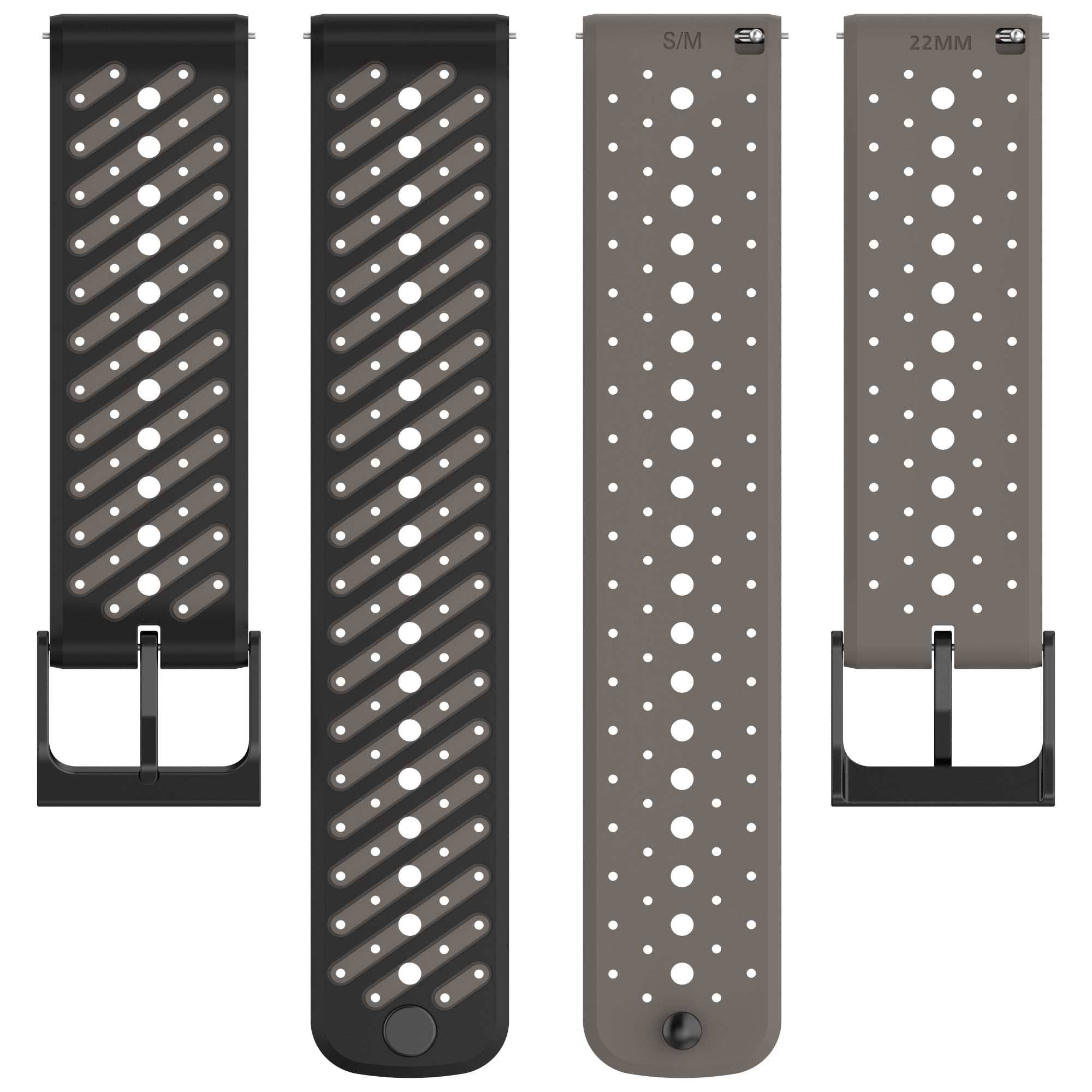 Samsung Gear S3 Striped Silicone Strap (Grey)