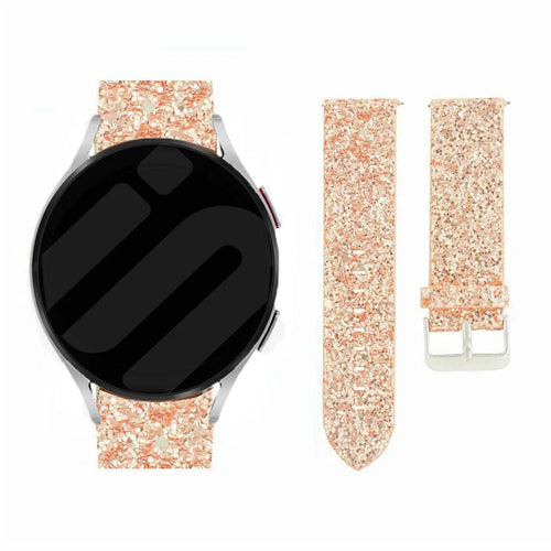 Amazfit Active Glitter Leather Strap (Rose Gold)