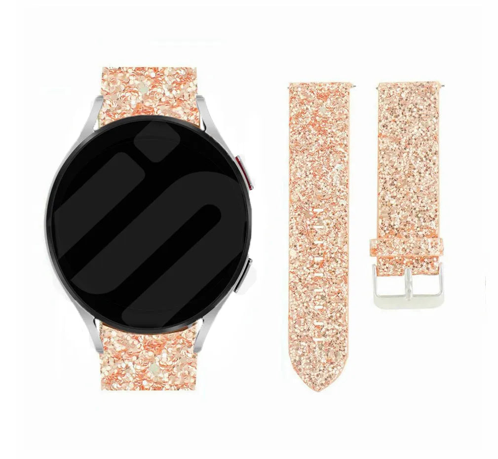Coros Apex 2 Glitzerndes Lederarmband (Roségold)