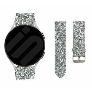 Withings ScanWatch Nova Glitzerndes Lederarmband (Silber)