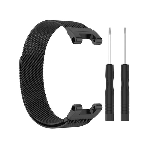 Milanese Strap, laid flat, separate parts, top and underside view