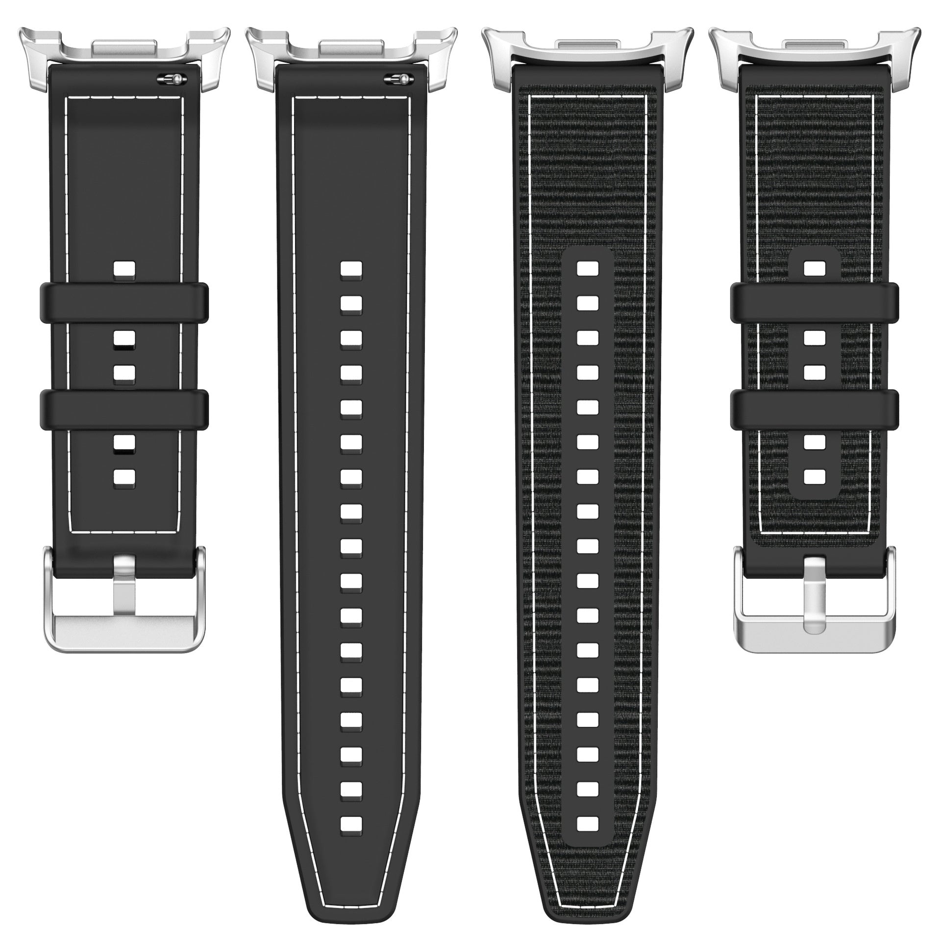 Samsung Galaxy Watch 9 - 40mm Nylon Hybrid Armband (Schwarz)