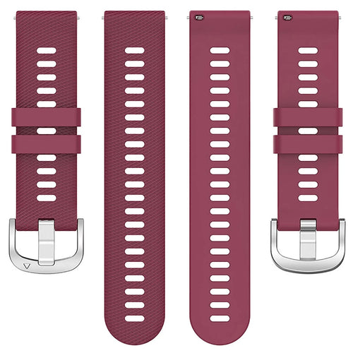 Silicone Strap, laid flat, separate parts, top and underside view