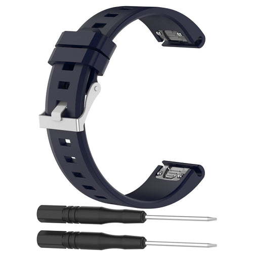 Garmin Forerunner 965 Glänzendes Silikonarmband (Dunkel Blau)