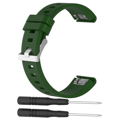 Garmin Instinct Glänzendes Silikonarmband (Armeegrün)