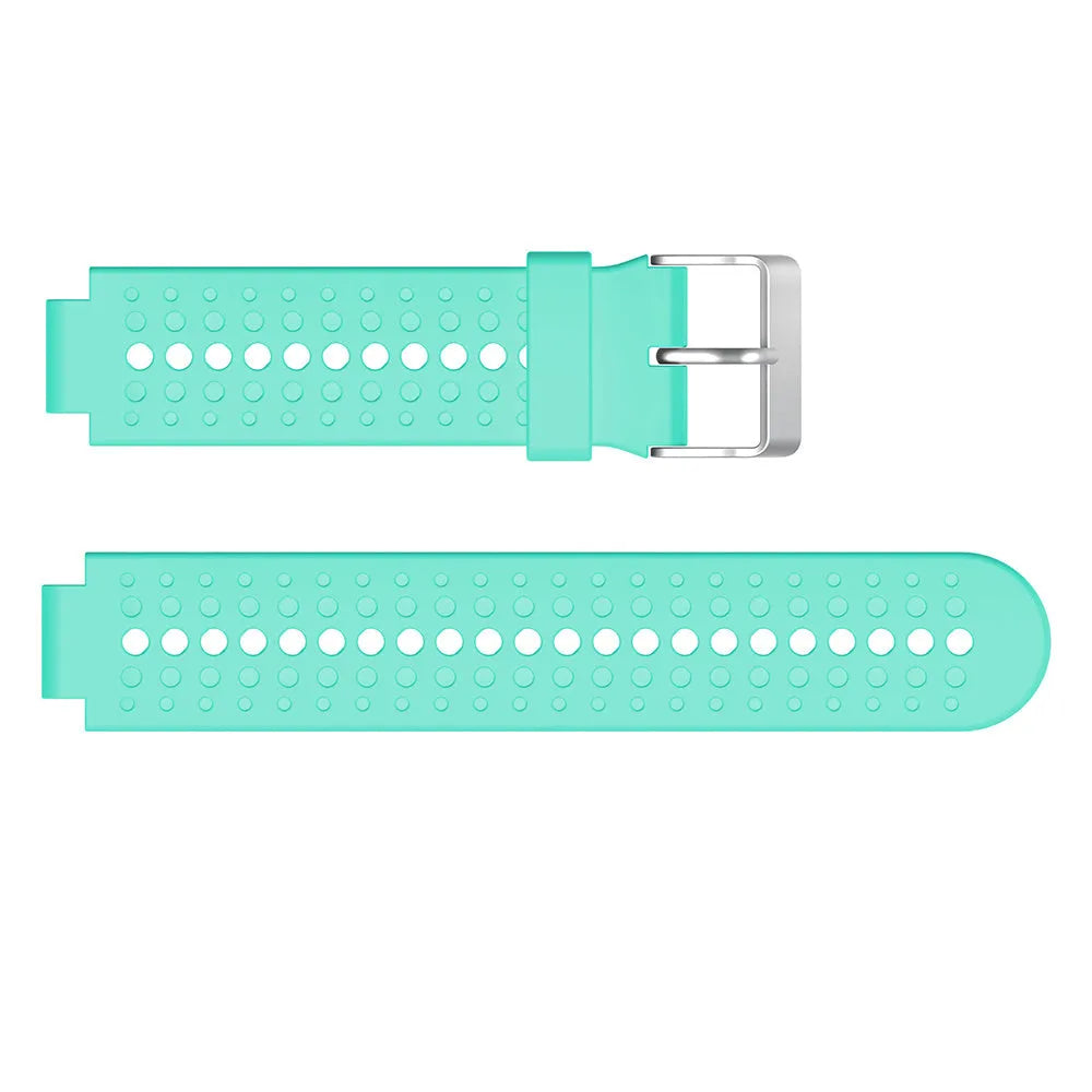 Silicone Strap, laid flat, separate parts, top and underside view