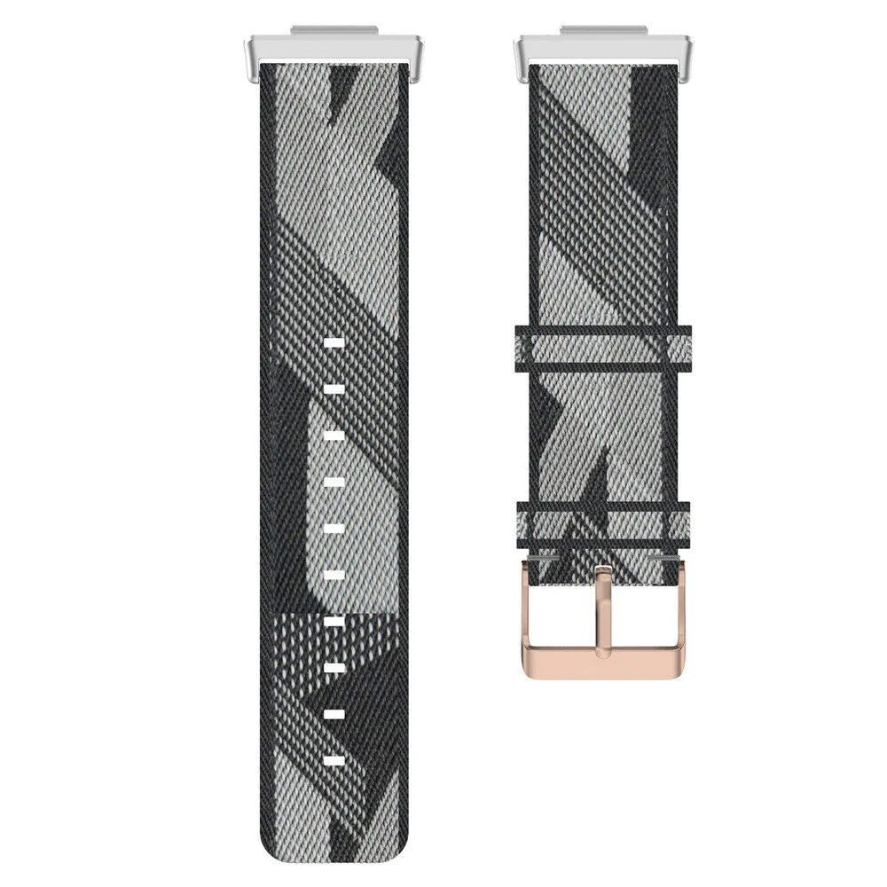 Nylon Buckle Strap, laid flat, separate parts, top and underside view