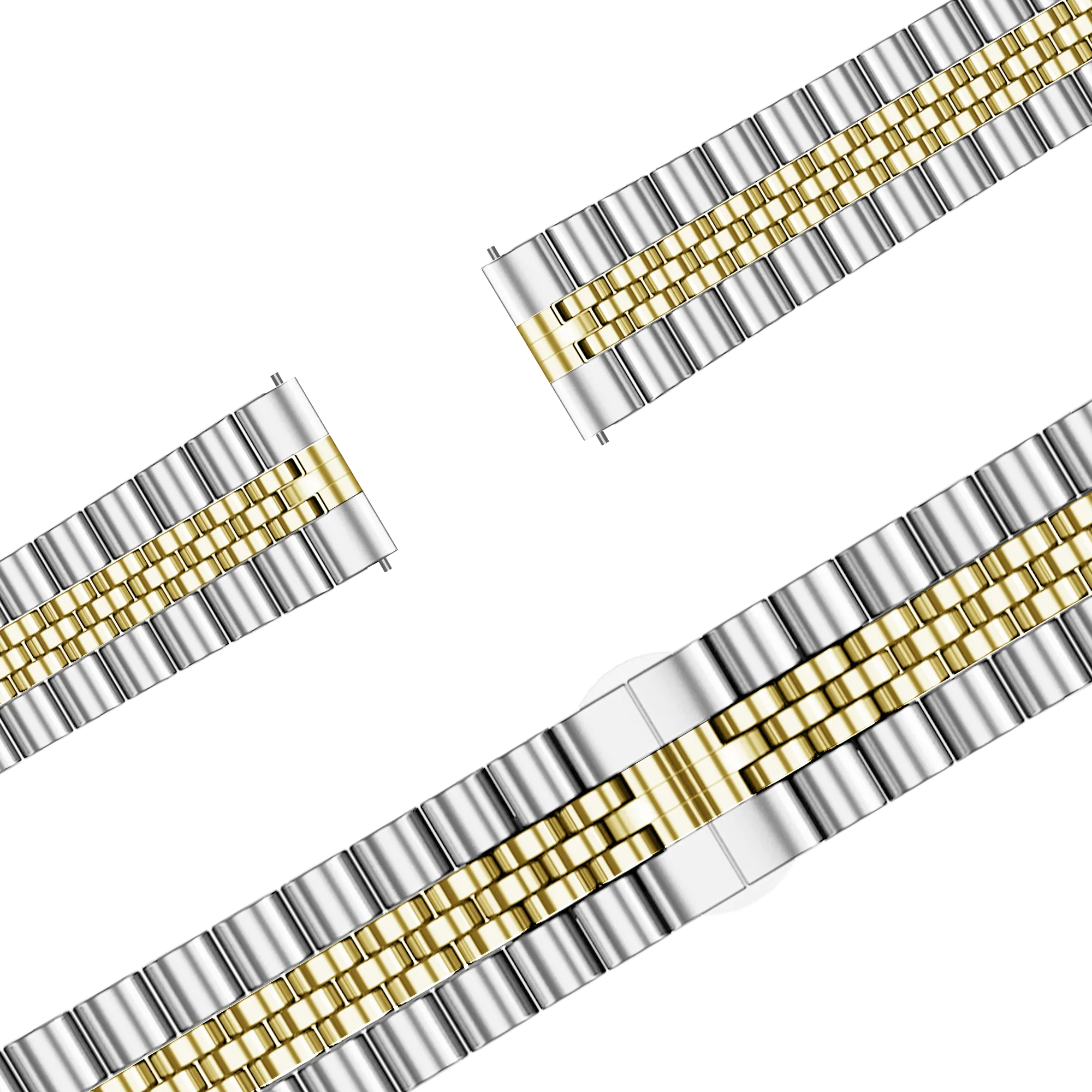 Bandz Garmin Vivomove 3s Steel Strap 'Jubilee' (Silver/Gold)