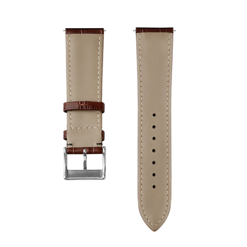 Huawei Watch GT 5 Pro - 46mm Leather Crocodile Grain Strap (Brown)