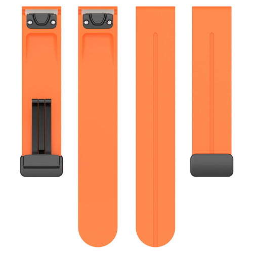 Garmin Fenix 9 - 47mm D-Buckle Silicone Strap (Orange)