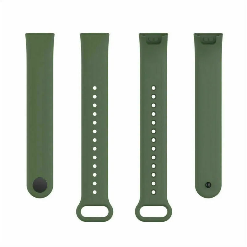Silicone Strap, laid flat, separate parts, top and underside view