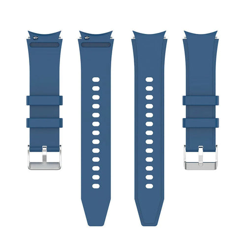 Silicone Strap 'Perfect Fit', laid flat, separate parts, top and underside view