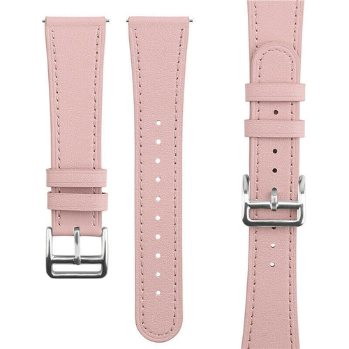 Modern Leather Strap, laid flat, separate parts, top and underside view