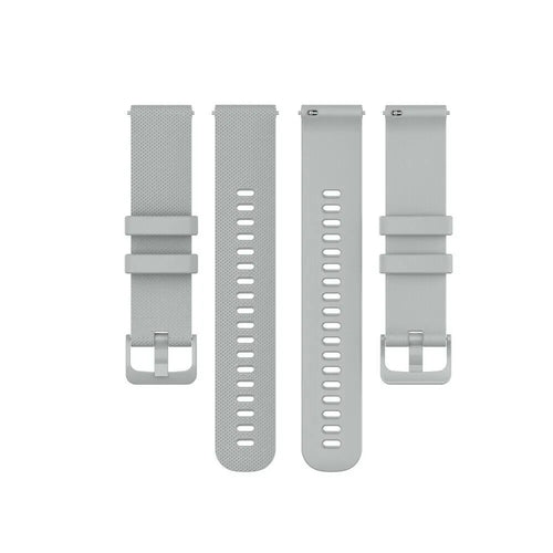 Premium Silicone Strap, laid flat, separate parts, top and underside view