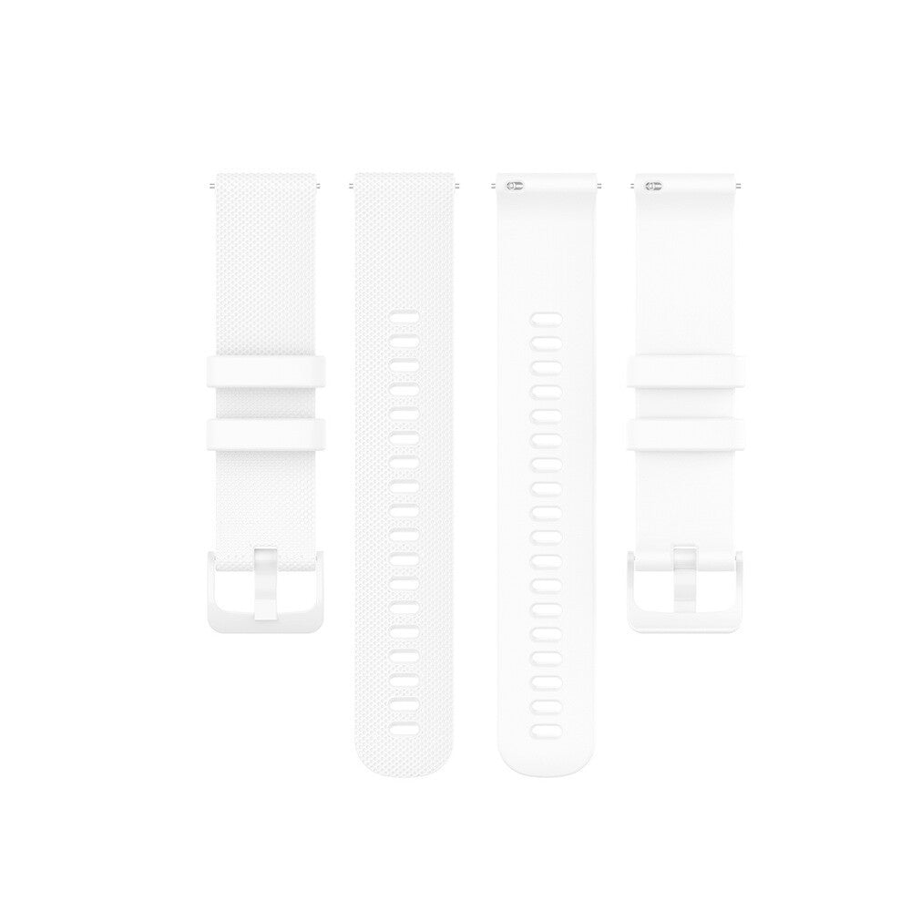 Premium Silicone Strap, laid flat, separate parts, top and underside view