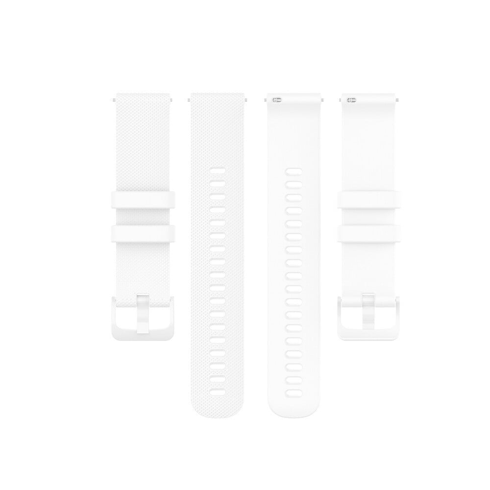 Premium Silicone Strap, laid flat, separate parts, top and underside view