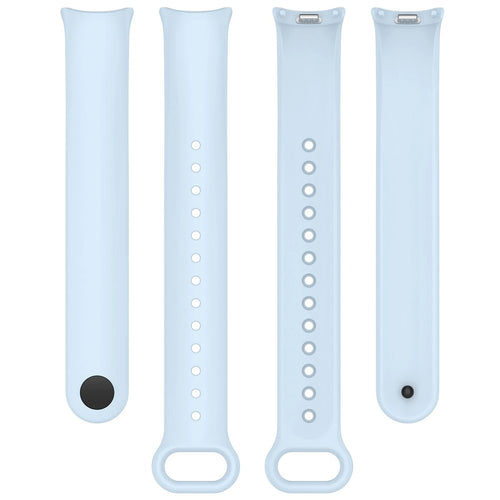 Silicone Strap, laid flat, separate parts, top and underside view