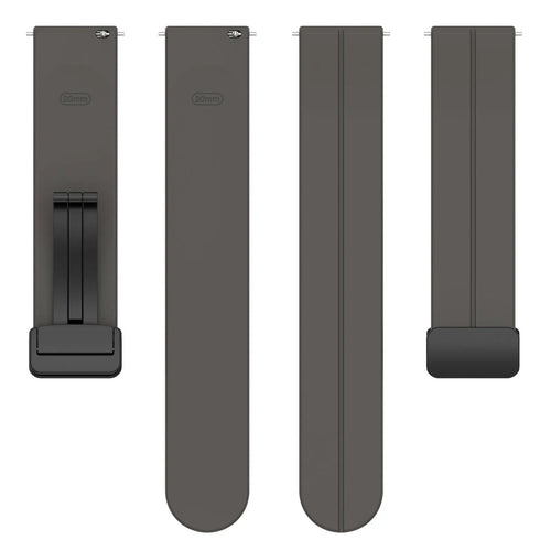 Coros Apex 42mm D-Schnalle Silikonarmband (Dunkel Grau)