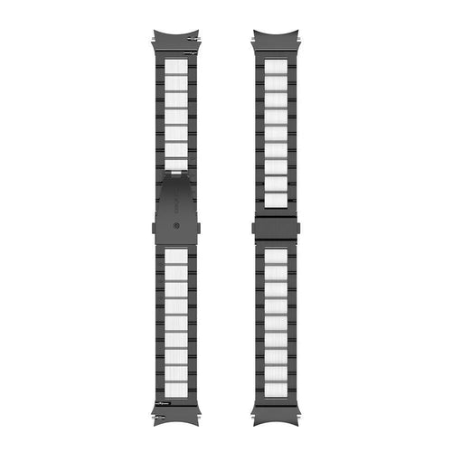 Steel Strap, laid flat, separate parts, top and underside view