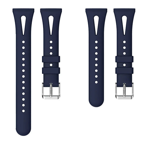 Silicone Strap 'Deluxe', laid flat, separate parts, top and underside view