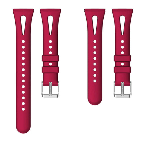 Silicone Strap 'Deluxe', laid flat, separate parts, top and underside view