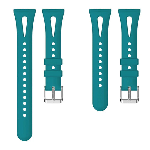 Silicone Strap 'Deluxe', laid flat, separate parts, top and underside view
