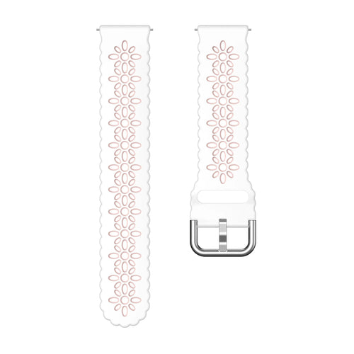 Amazfit GTR Mini Patterned Silicone Strap (lWhite/Pink)