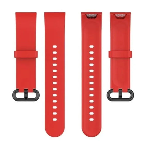 Silicone Strap, laid flat, separate parts, top and underside view