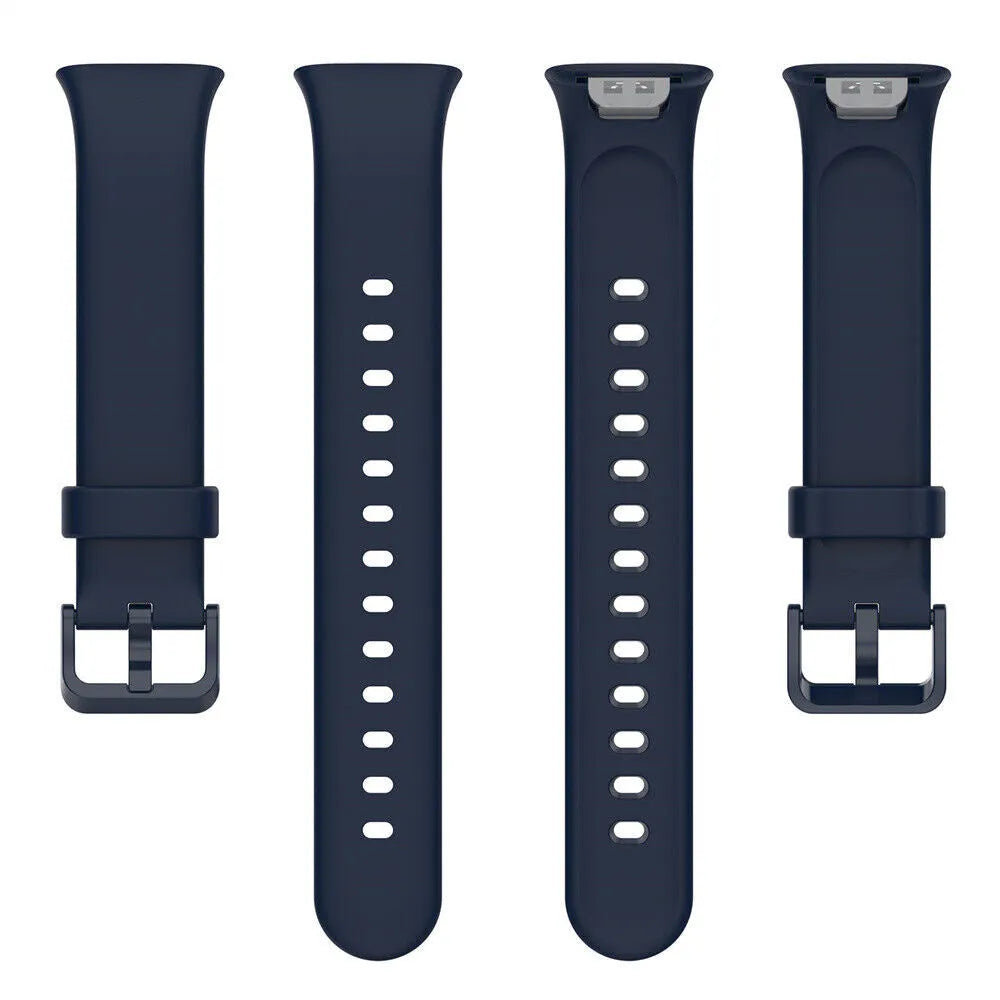 Silicone Strap, laid flat, separate parts, top and underside view