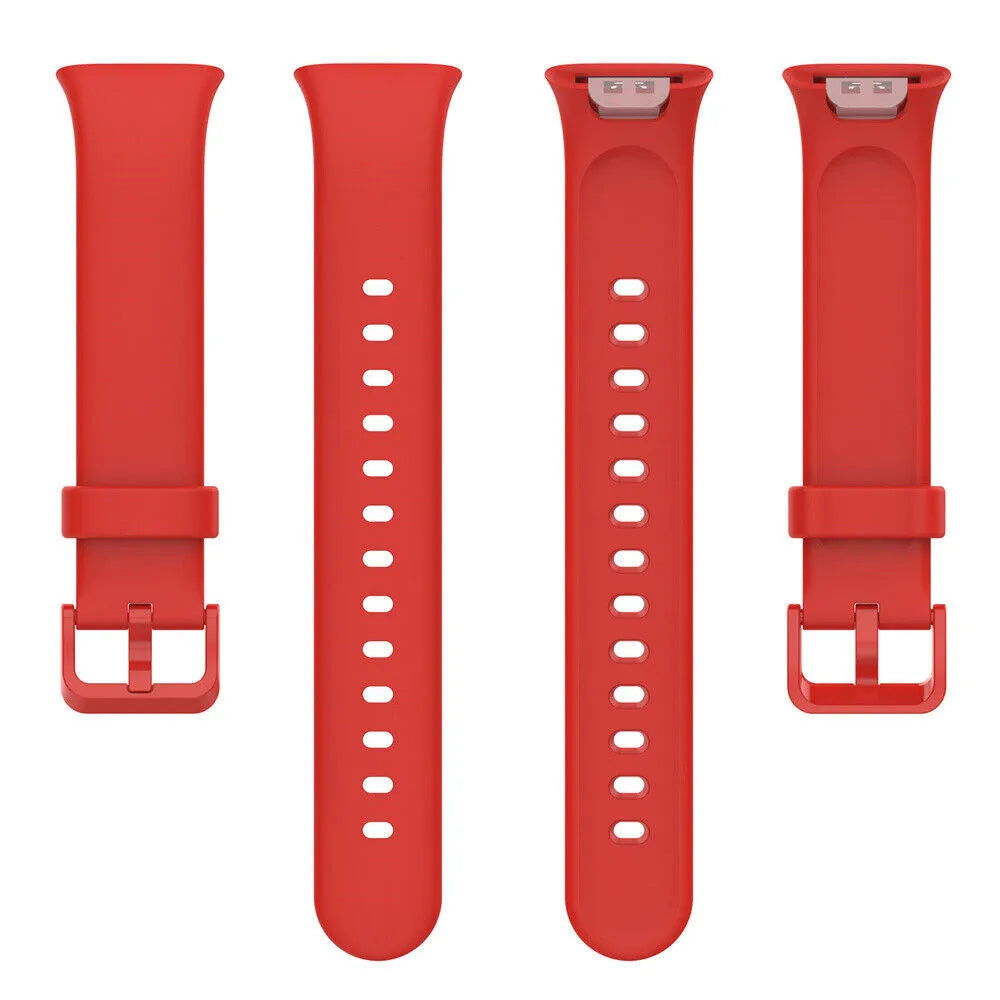 Silicone Strap, laid flat, separate parts, top and underside view
