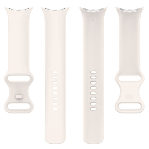 Google Pixel Watch 4 - 41mm Klassisches Silikonarmband (Sand Weiß)