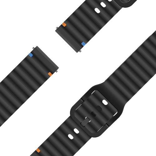 Bandz Garmin Bounce 2 Silikonarmband 'Wave' (Schwarz)