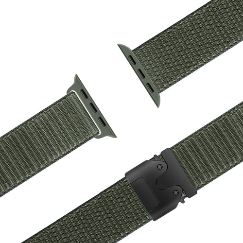 Bandz Apple Watch Ultra Nylonarmband 'Classic' mit P-Schnalle (Armeegrün)