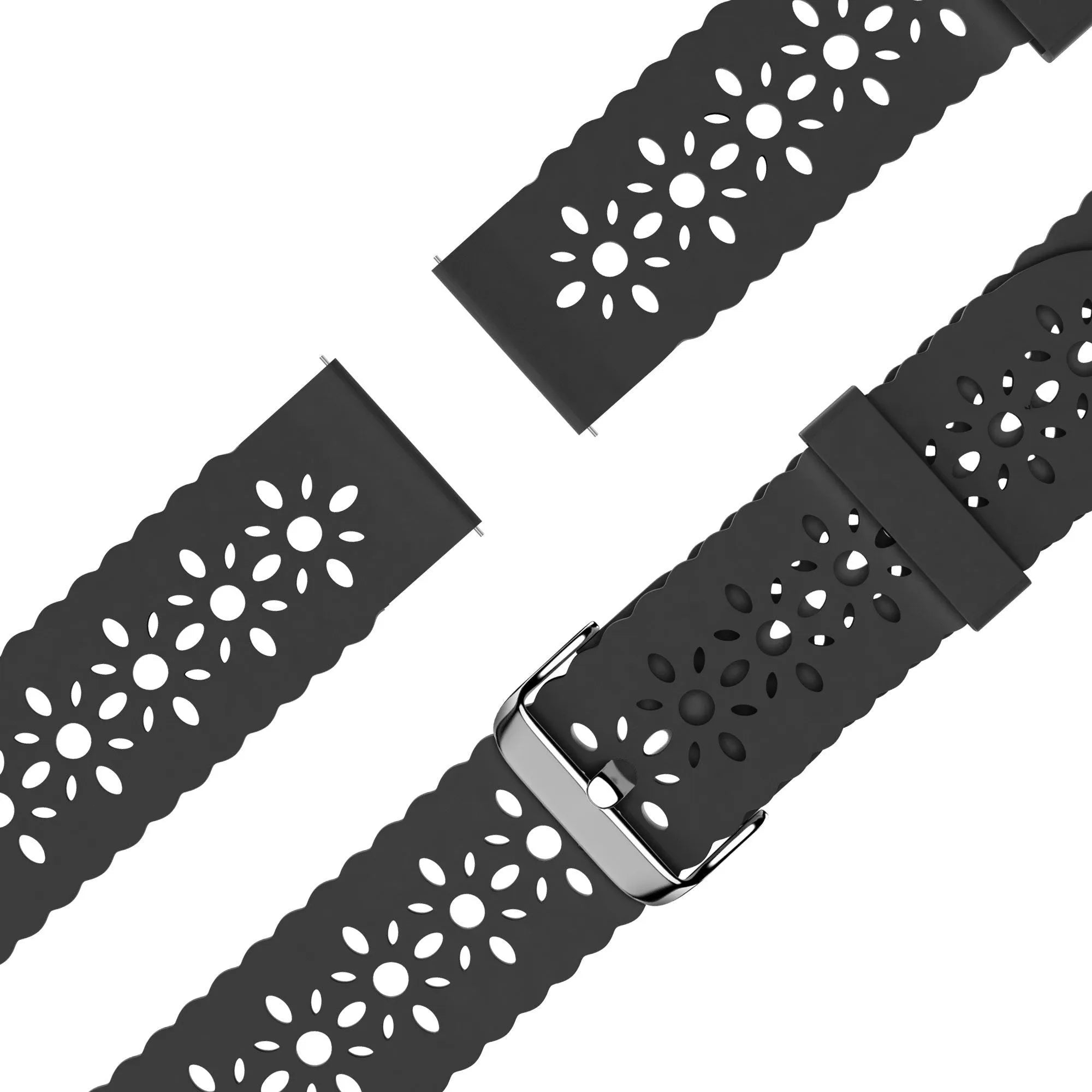 Bandz Maoo Ventura Patterned Silicone Strap (Black)
